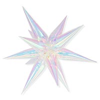 Шар 3D ЗВЕЗДА Составная Перламутр. 102см