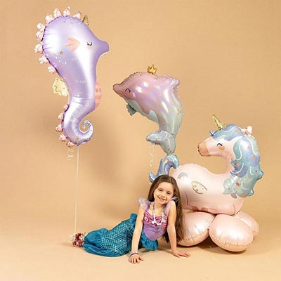 Шарики из фольги Г ФИГУРА Единорог морской