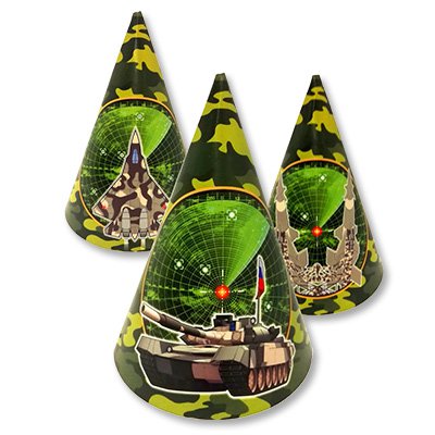 Головные уборы Колпаки Камуфляж, 6 штук