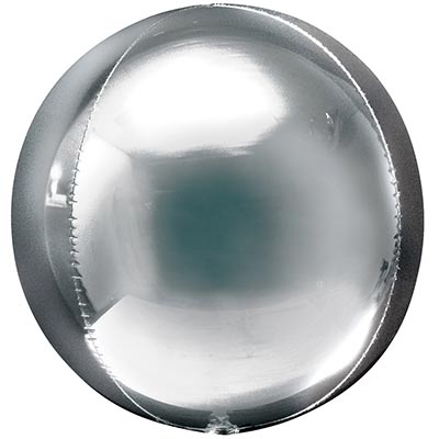 Шар 3D СФЕРА 40см Металлик Silver