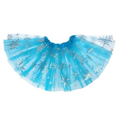 Карнавальная юбка "Снежинки" голубая