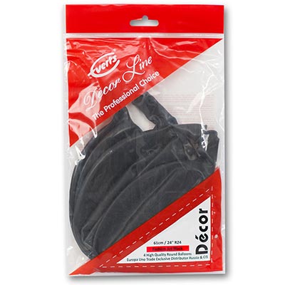 Шарики из латекса Шар черный 61см, 298 Jet Black