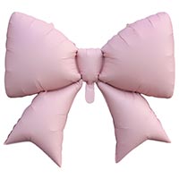 Шар фигура Бант розовый сатин