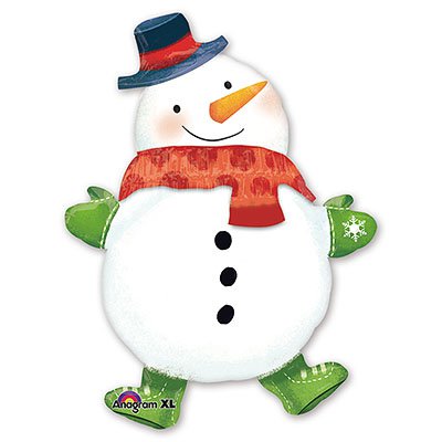 Шар-фигура Снеговик с шарфом, 79 см