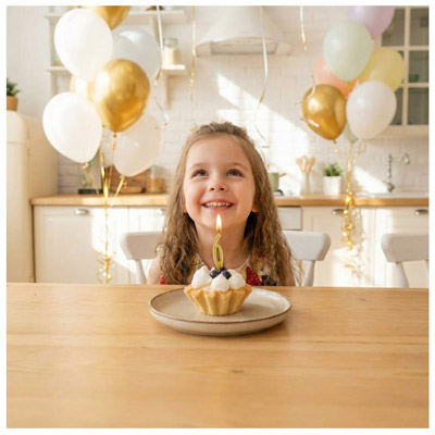 Свечи-цифры Свеча-цифра "6" Элегант Золото 5см