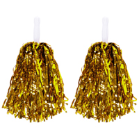 Золотая Помпоны для чирлидинга золотые 2шт 1501-7252