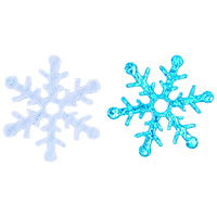 Снежинка Снежинки белые и голубые 2см 300шт 1501-6845