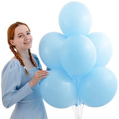 Шарики из латекса Шарик 32см, цвет 003 Пастель Sky Blue