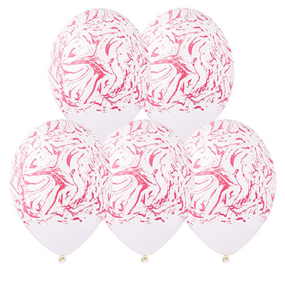 Мрамор Шары 35см Мрамор белый/розовый 1103-3085