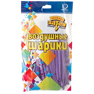 Шарики из латекса Шары фиолетовые ШДМ260 Хром Purple Затея