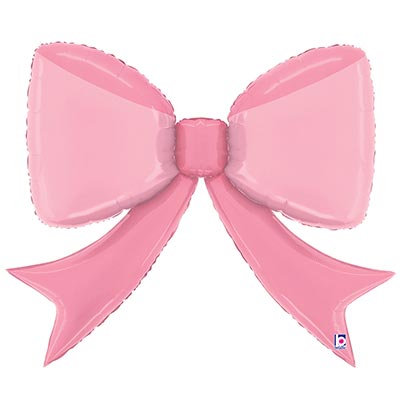 Шарики из фольги Шар фигура Бант розовый 104см