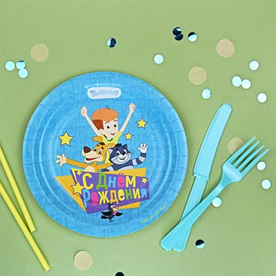 Тарелки Тарелка С ДР Простоквашино 17см 6шт