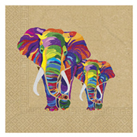 Салфетки ЭКО Слон Радужный 33см, 20шт