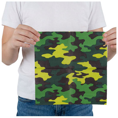 Салфетки Салфетки Камуфляж, 25 см, 12 штук