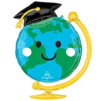 Шар фигура Глобус веселый выпускнику