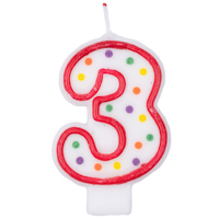 Свеча -цифра "3" 7,6см