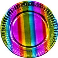 Радужная Тарелки большие фольг Радуга 23см, 6 шт 1502-4122