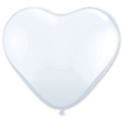 Шар Сердце 3' Стандарт White, 91 см