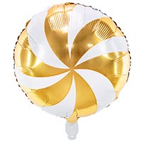 Новый год Шар 45см Леденец Gold/White 1202-3652