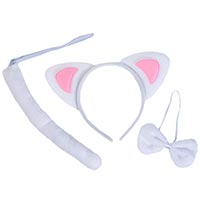 Котики Комплект карнавальный Кошка белая дет 1501-5866