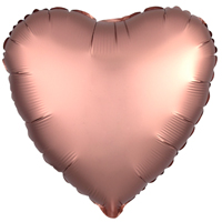 Шар сердце 45см Сатин Rose Gold
