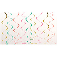 Элегантная Вечеринка Спирали пастель, 55 см, 12 штук 1501-4208