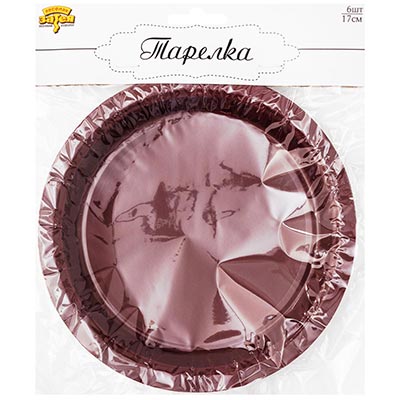 Тарелки Тарелка бордовая 17см 6шт