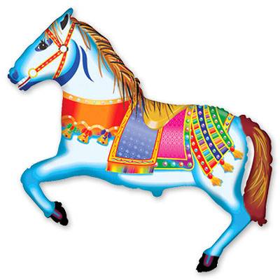 Шарики из фольги Шар Мини фигура Лошадь цирковая