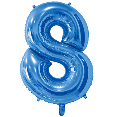 Шарики из фольги Шар цифра "8", 66см Blue