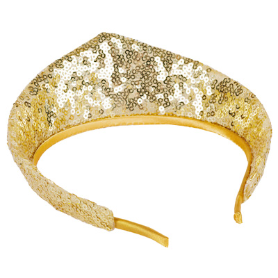 Головные уборы Кокошник-ободок Стильный пайетки золото