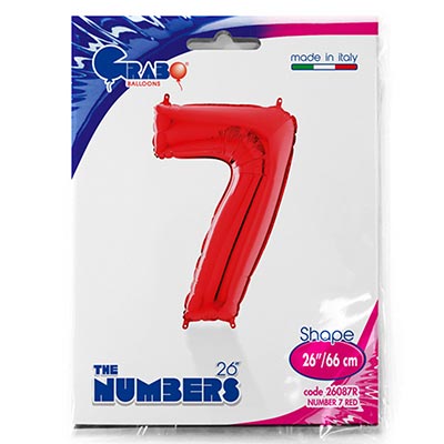 Шарики из фольги Шар цифра "7", 101см Red Италия