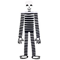 Вечеринка Хэллоуин Фигура бумажная Скелет Арестант 112см 1501-5800