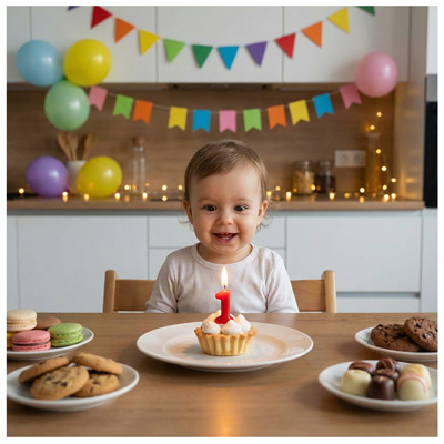 Свечи-цифры Свеча -цифра "1" Красная 4,5см