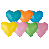 Шары Сердце 44см Пастель ассорти