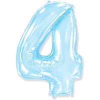 Шарик цифра "4", 101см Pastel Blue