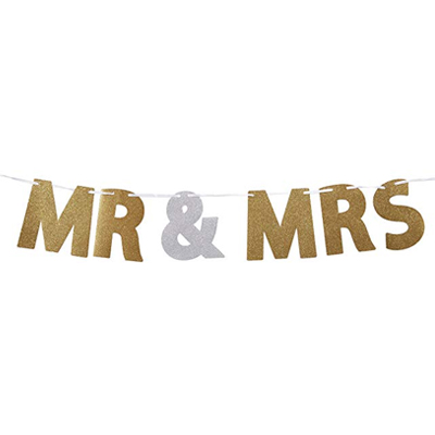 Гирлянда Mr&Mrs, блеск, 360 см