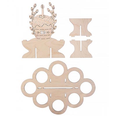 Сладкий стол Подставка Пасхальная ХВ 8 яиц 16х22см