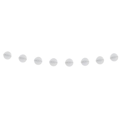 Белая Гирлянда-шары бумажная белая, 3 м 1404-0440