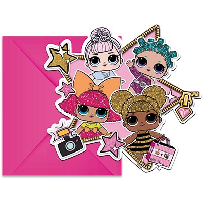 L.O.L. Surprise! Приглашения Куклы ЛОЛ, 6 шт 1403-0230