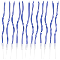 Свечи Волны синие 13см 12шт