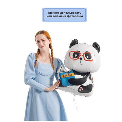Шарики из фольги Шар фигура Панда в очках