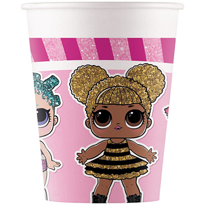 Стаканы Стаканы бумажные Куклы ЛОЛ, 8 штук
