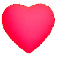 Шар сердце 45см Неон розовый
