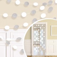 Белая Гирлянда Круги White блеск 2,1м 6шт 1505-1170