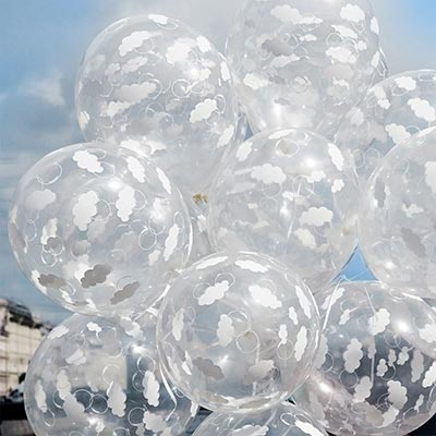 Шарики из латекса Шары с рисунком 36см Облака Шары