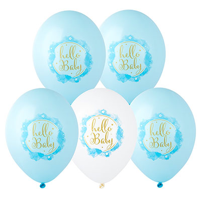 Я родился Шары 35см с рис. Hello Baby (мальчик) 1103-3046