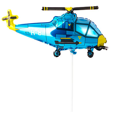 Шар Мини фигура Вертолет синий