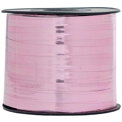 Лента для шаров Лента металлизированная 5ммХ250м розовая
