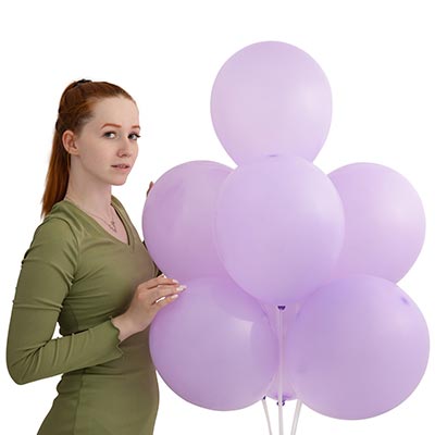 Шарики из латекса Шары 30см макарун фиолетовые Весёл.Затея