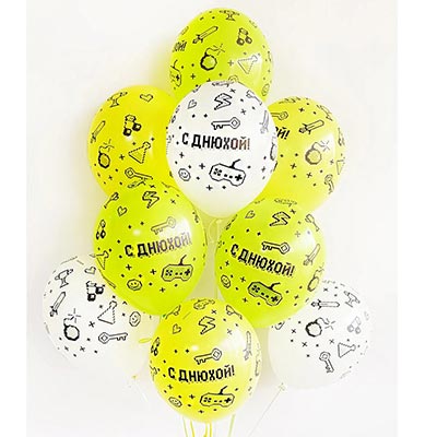 Шарики из латекса Шары 36см С Днюхой, Геймер!